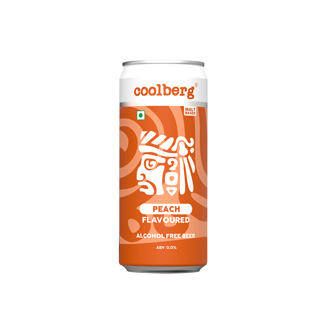 Coolberg Peach Non Alcoholic Beer Can Bottle 300 ml Combo