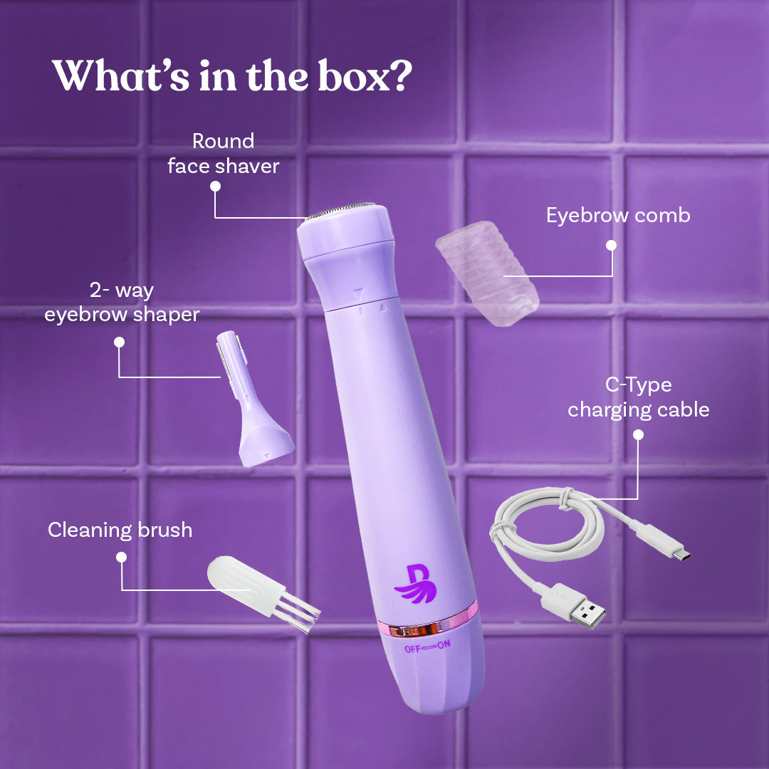 Bombae 4-In-1 Eyebrow & Face Trimmer | Fuzzoff