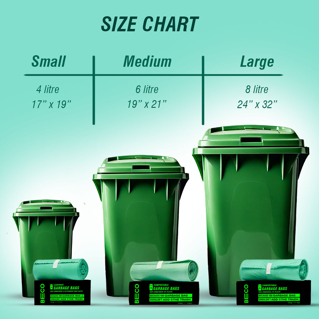Beco Compostable Small Garbage Bags - 19 x 21 Inch