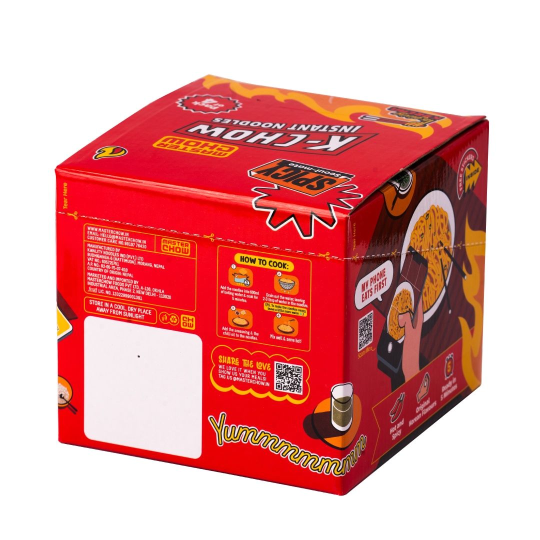 MasterChow K-Chow Korean Ramen cheese Instant Noodles Pack of 4