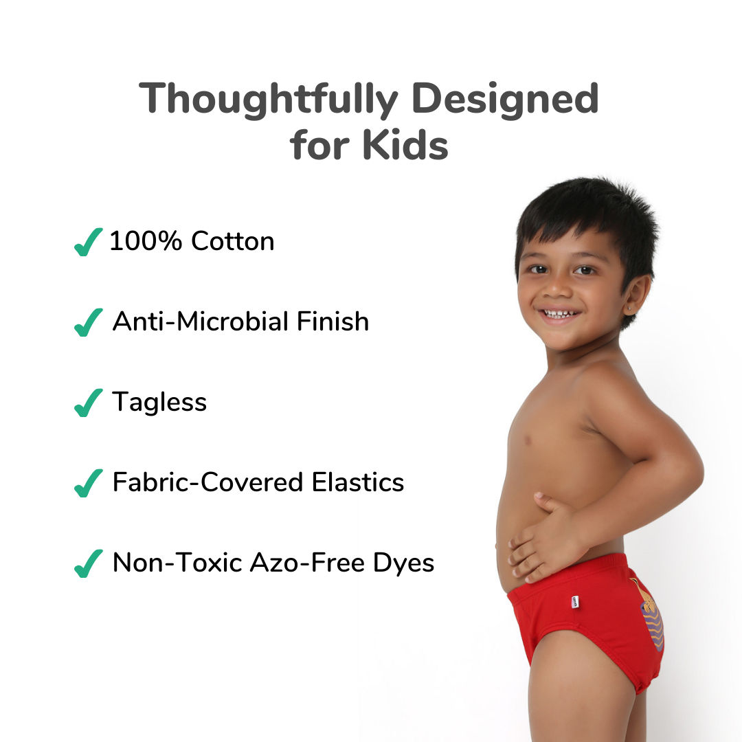 PlanB Time To Turtle 3-Pack Boy Underwear Lime - 4-6 Yrs Briefs