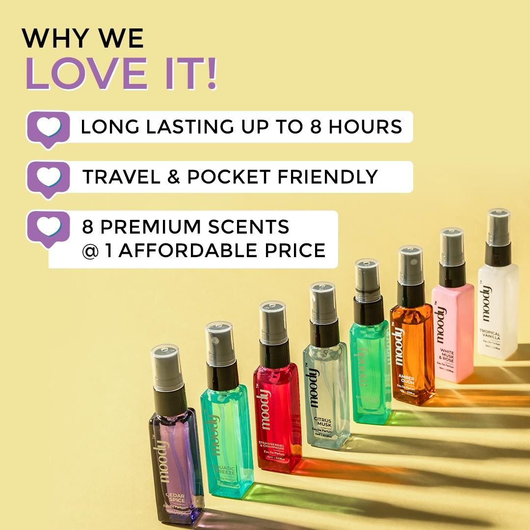 Moody Premium Perfume Gift Set Of 8 In 1 Fragrances