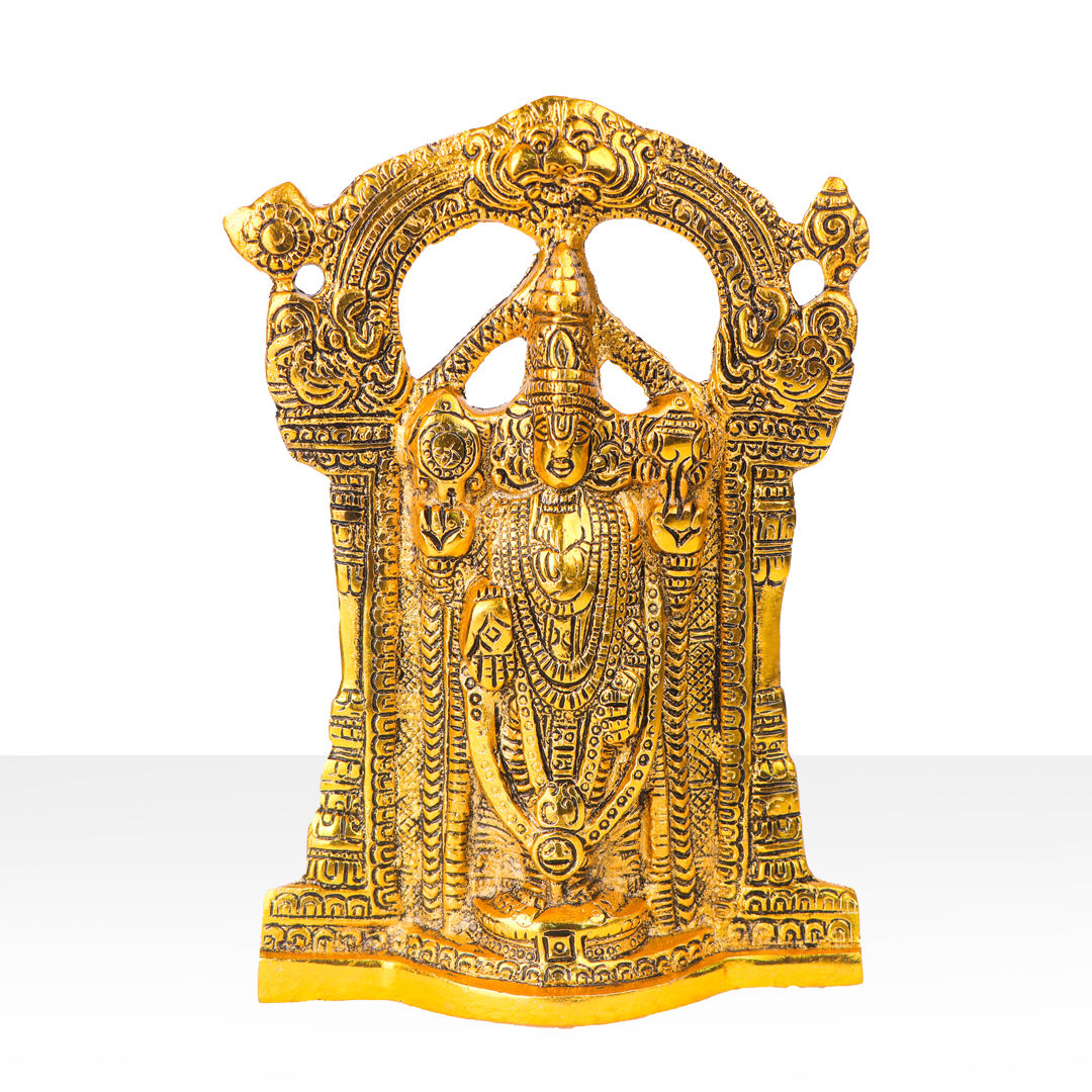 Devnidhii Tirupati Balaji Venkateshwara Gold Polish Wall Hanging