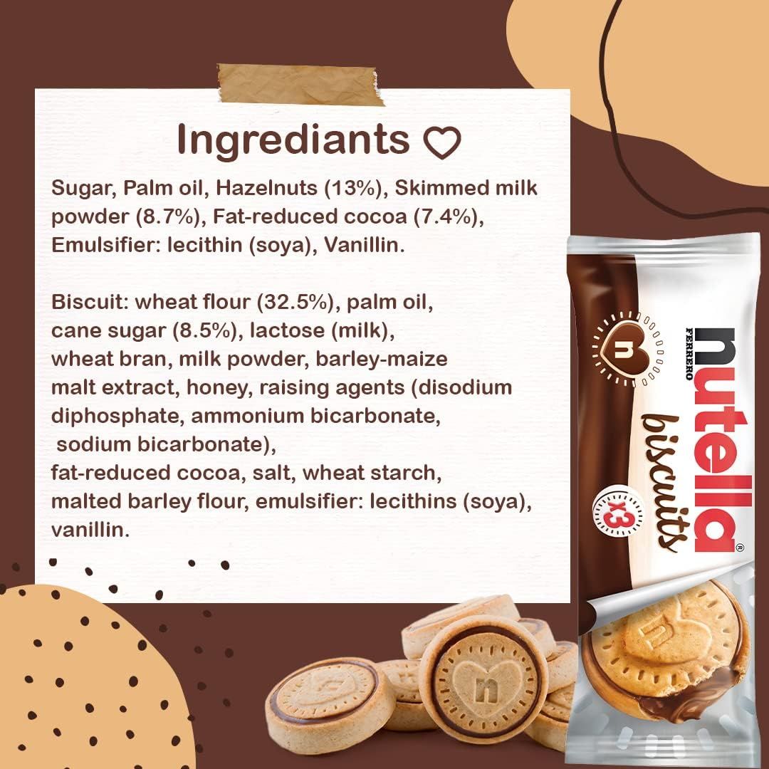 Nutella Ferrero Chocolate Biscuits Pack of 3