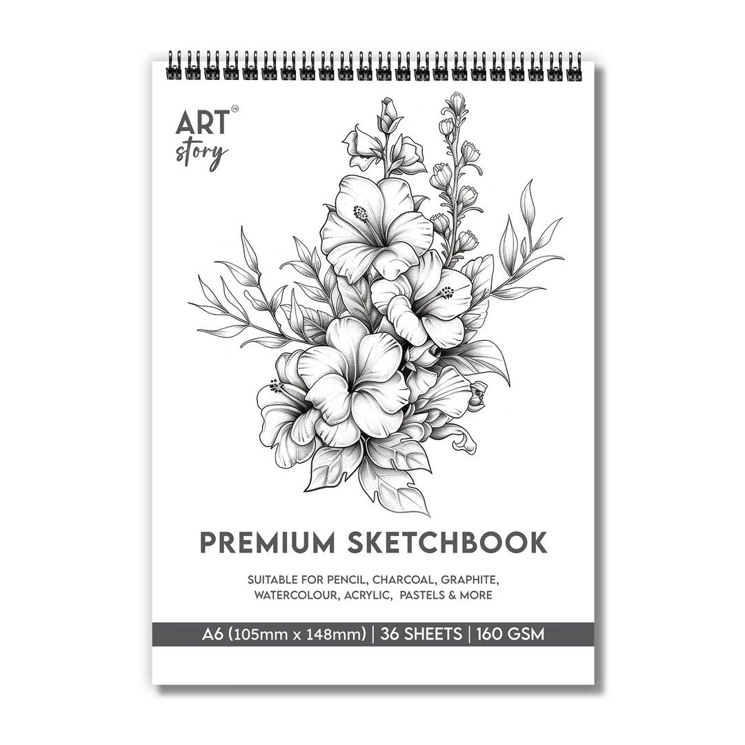 Itsy Bitsy Premium Sketch Book Top Wiro A6 160gsm 36 Sheets Sw as