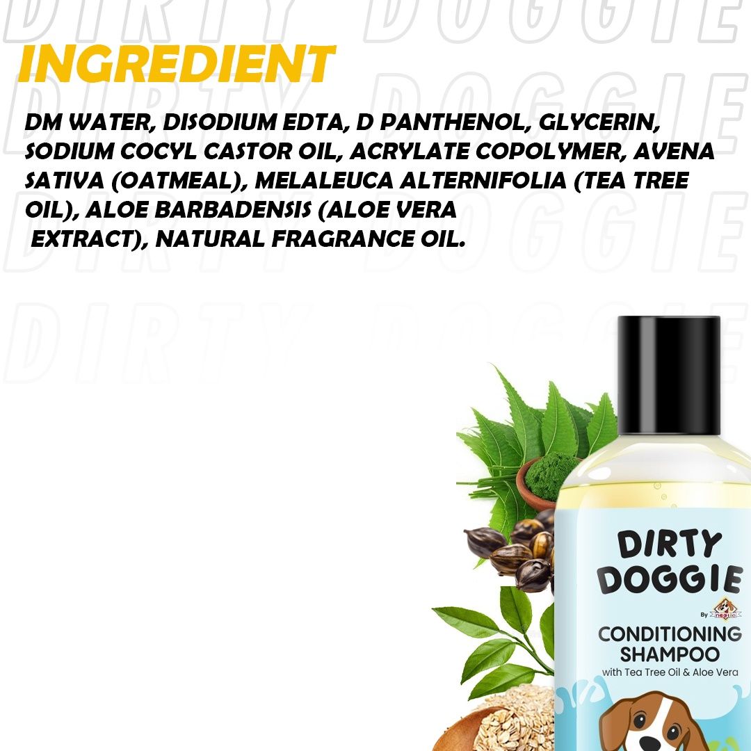 Nootie Dirty Doggie Conditioning Tea Tree & Tick And Flea Shampoo| Dog Shampoo
