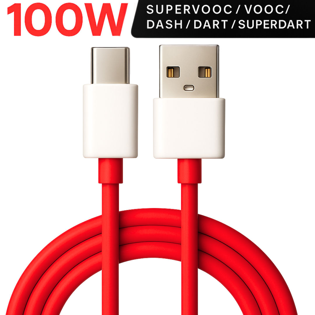 Roarx 100W SuperVOOC Fast Charging Cable | Compatible for OnePlus 12/12R, 11/11R, 10 Pro/10R, 9R, 8