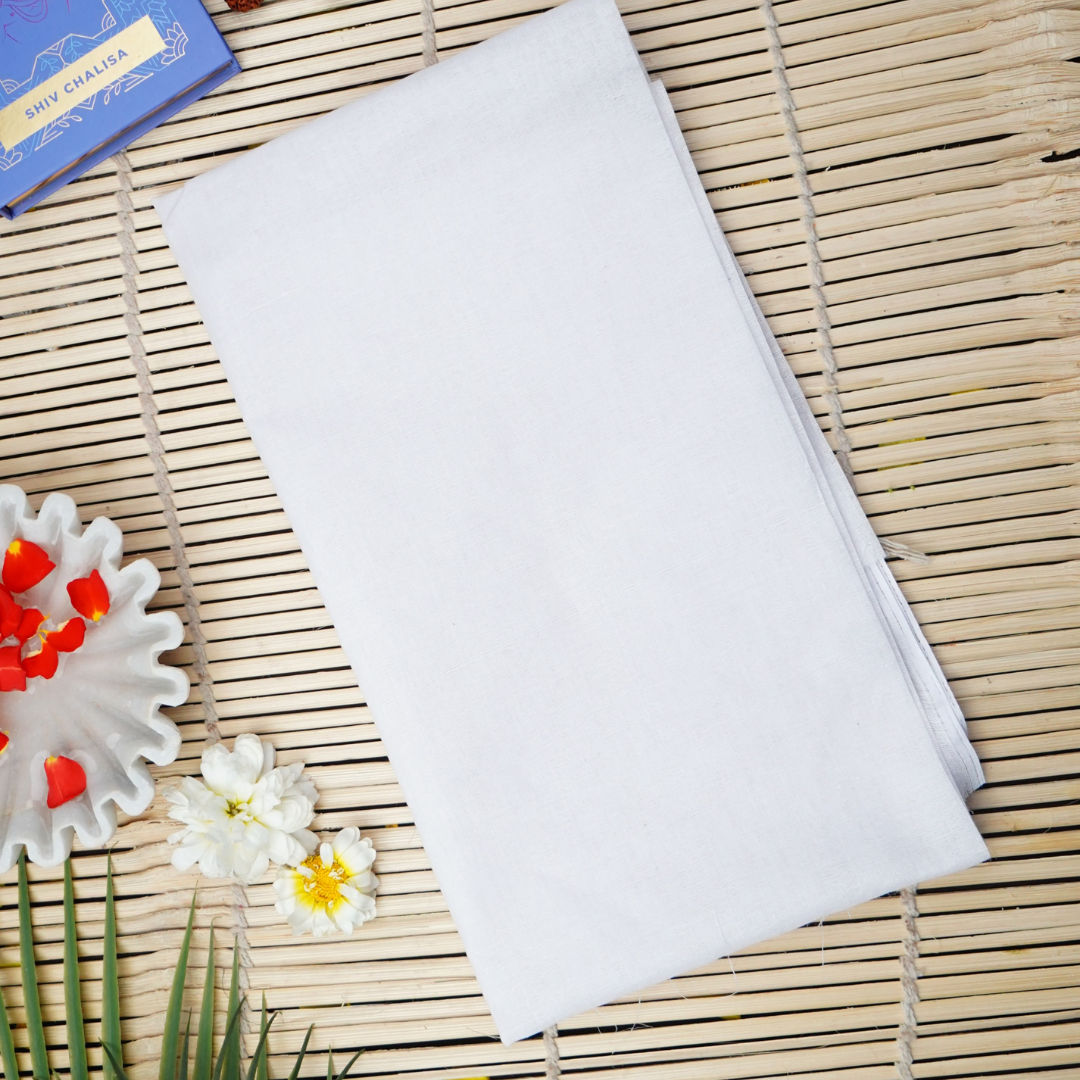 ServDharm White Puja Kapda - 1.25 M