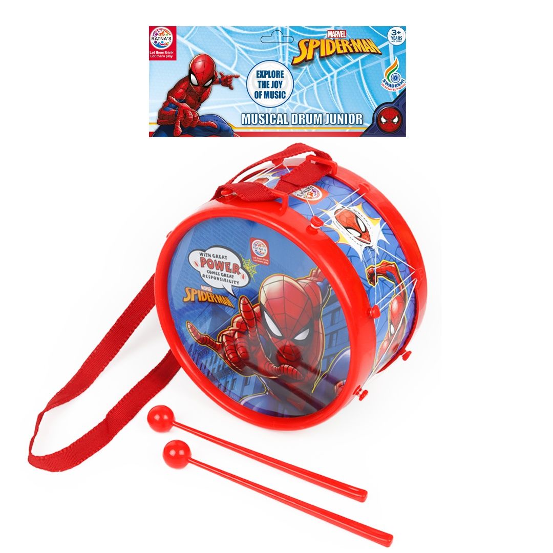 Ratna's Spider-Man Rhythm Musical Drum Jr. | Assorted