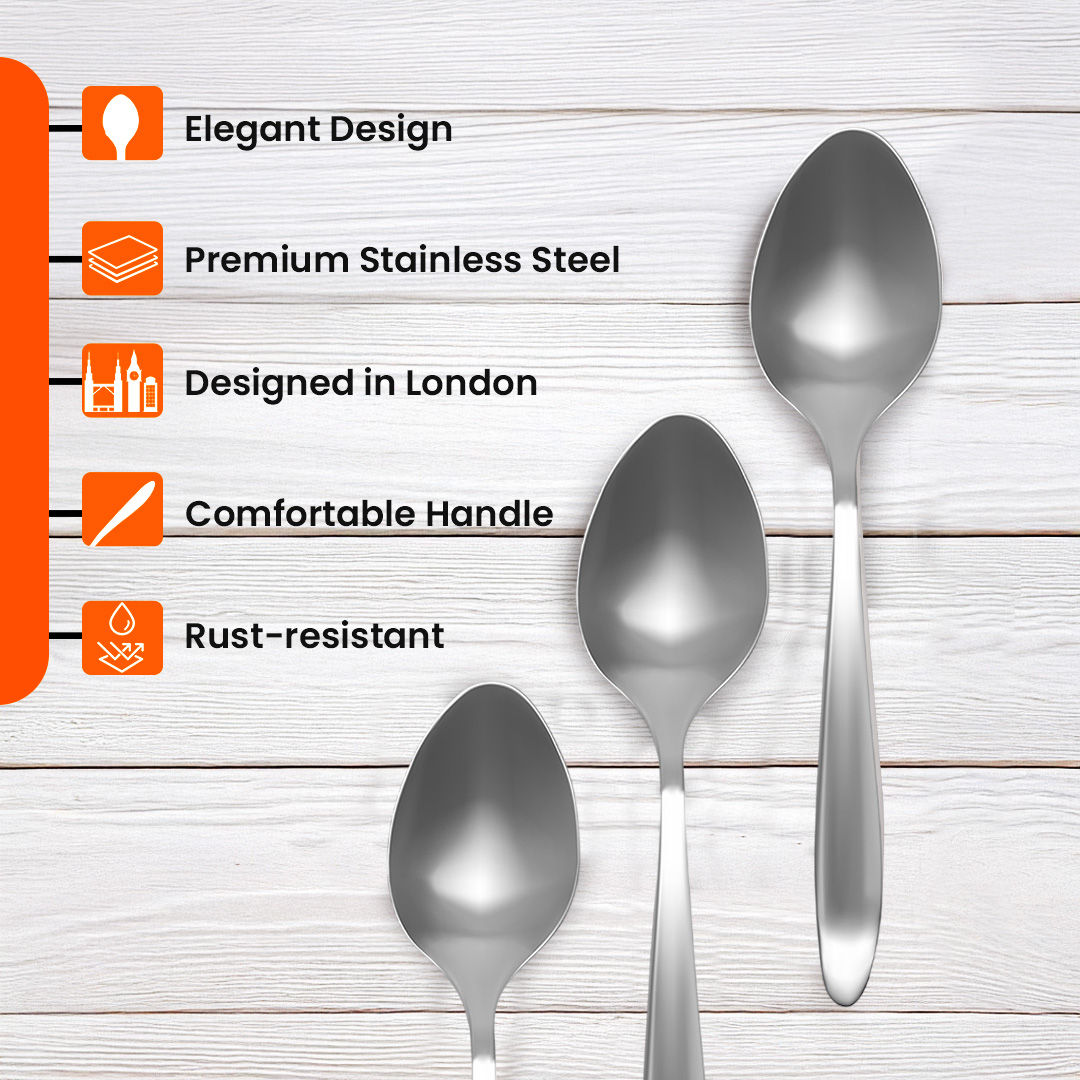 Habitat Basic Wilton Tea Spoon | Set Of 3