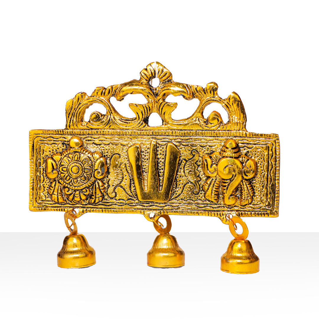 Devnidhii Tirupati Balaji Latkan for Door in Gold Polish