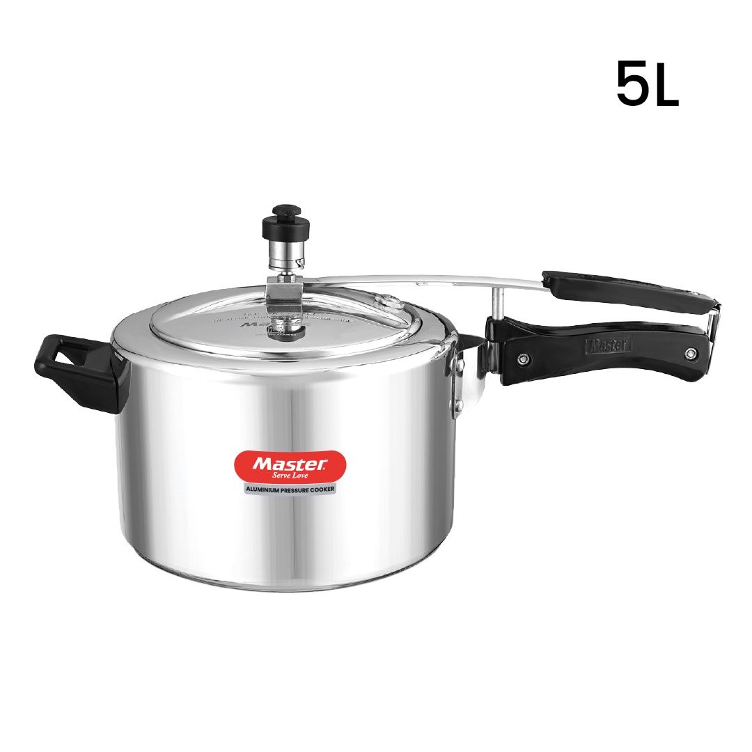 Master Aluminium Inner Lid Pressure Cooker 5L, Gas And Induction Stove Compatible