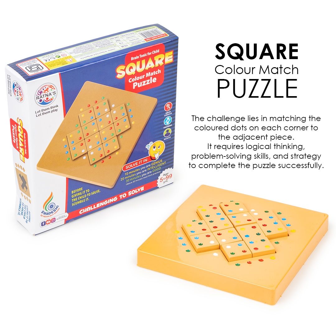 Ratna's Square Colour Match Puzzle | Assorted