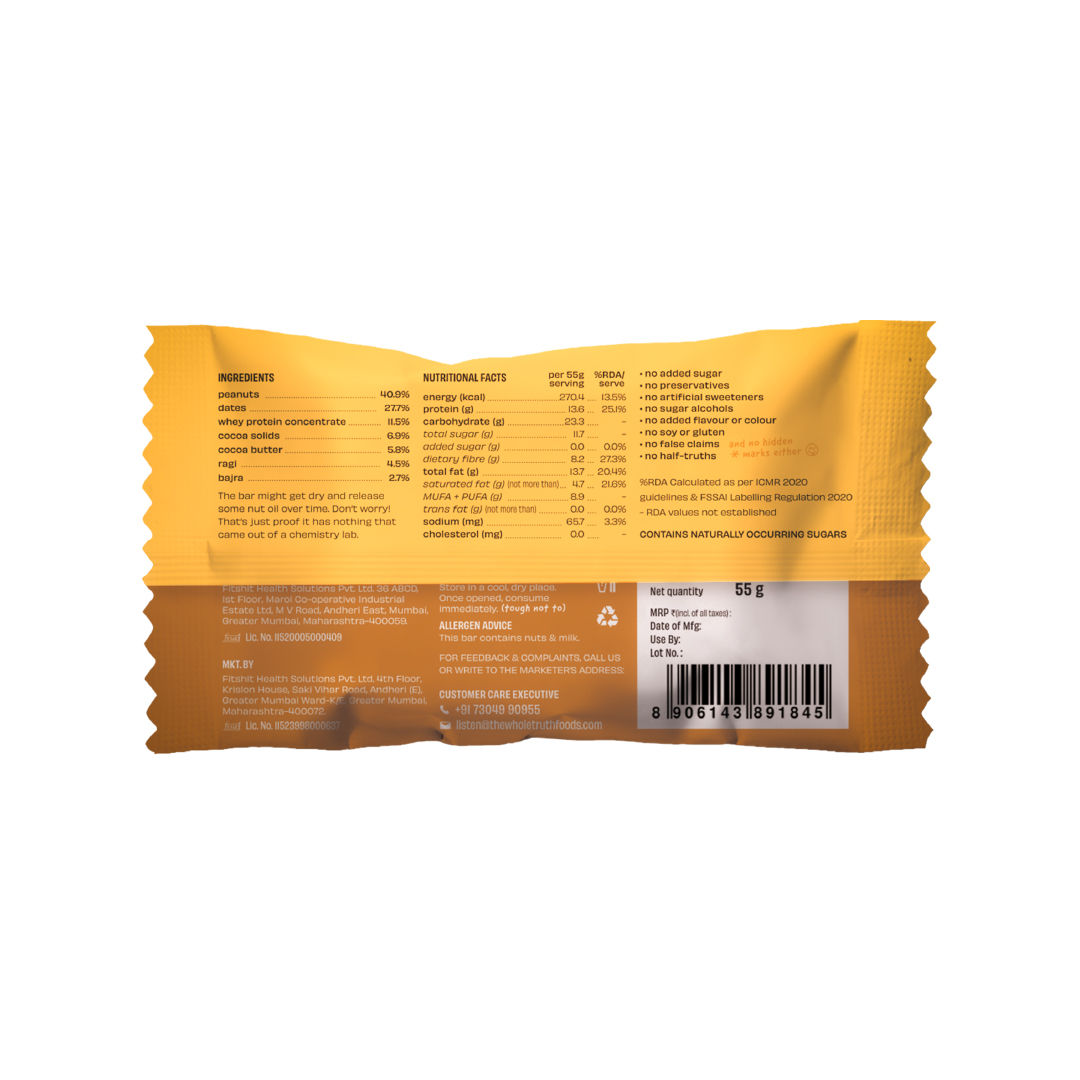 The Whole Truth Peanut Cocoa Millet Bar