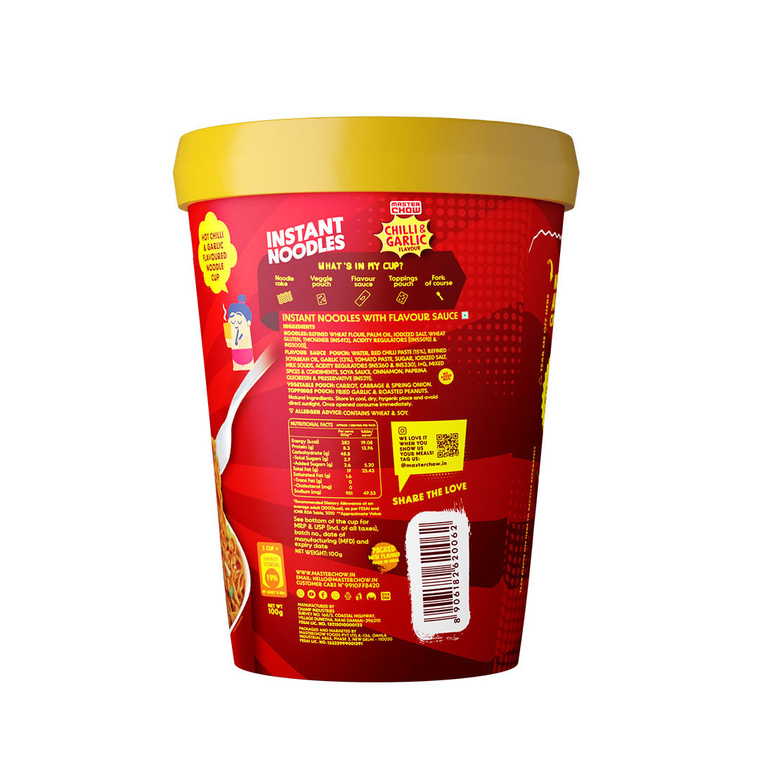MasterChow Chilli Garlic Cup Noodles