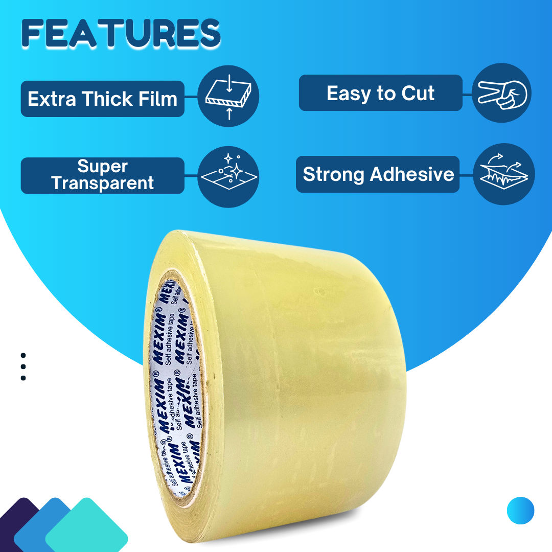 ABK White Bopp Packaging Tape - 72 mm x 50 Meters x 50 micron 