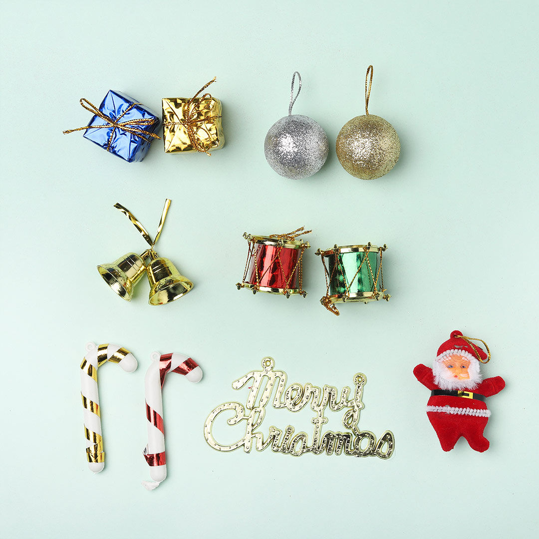 Gullak Christmas Assorted Decoration Set For Tree - Medium