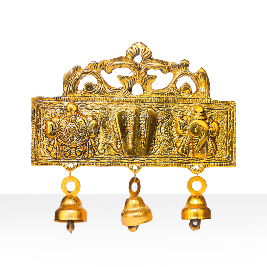 Devnidhii Tirupati Balaji Latkan for Door in Gold Polish