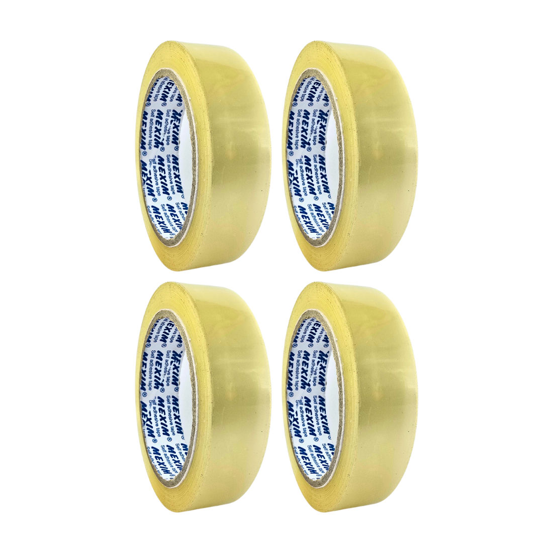 ABK Clear Bopp Packaging Tapes 24 mm x 50 Meters - Pack of 4