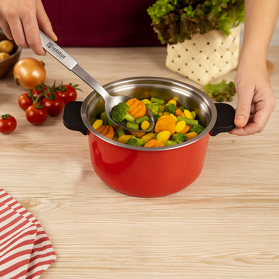 Habitat Pro Series Solid Regular Spoon With SS Insert | Absolute Functionality | Impressive Design