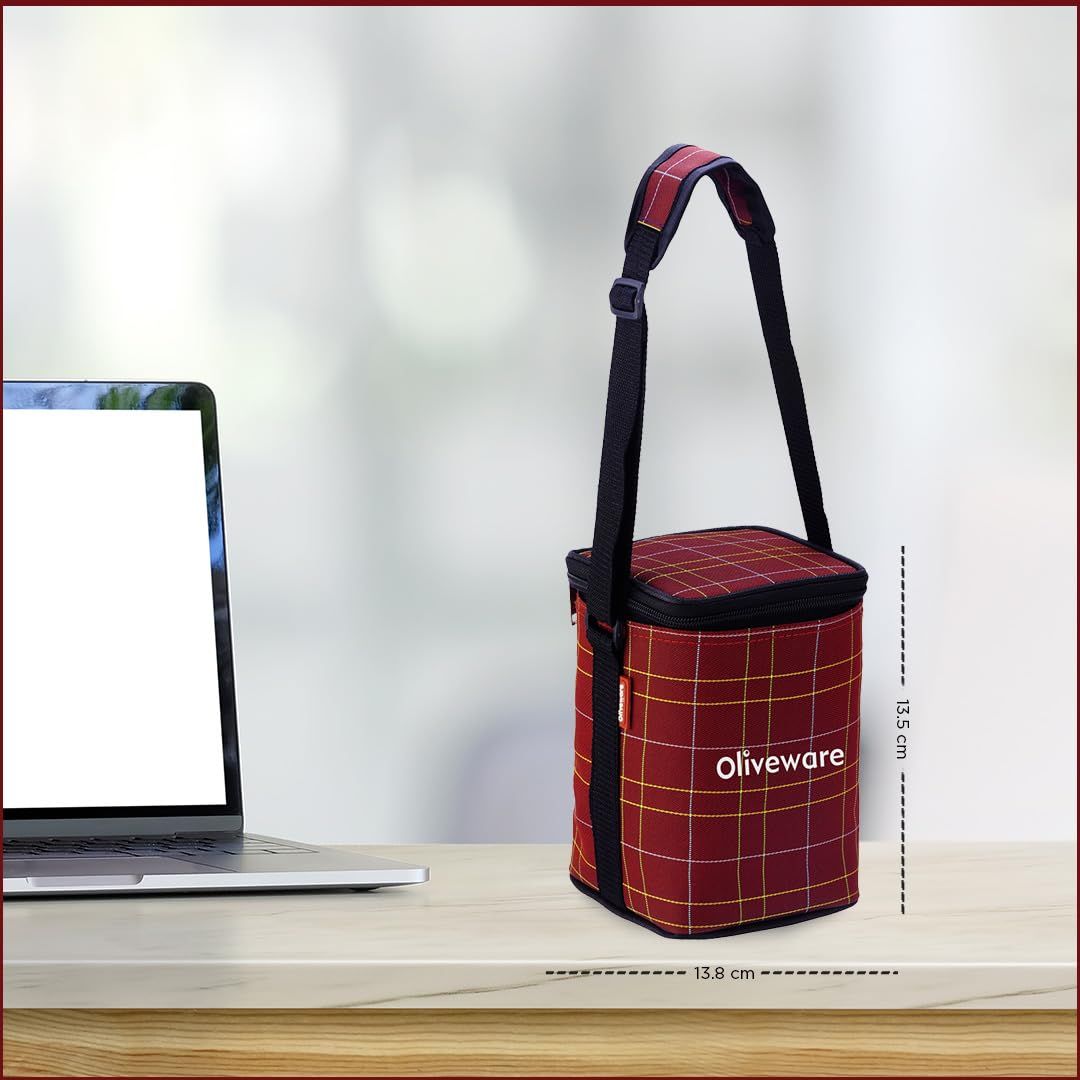 Oliveware Spyker Glassware Square Lunchbox - Red