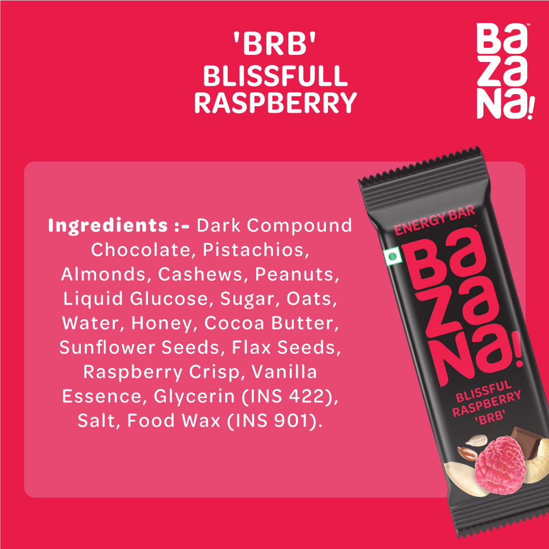 Bazana Blissful Raspberry Energy Bar
