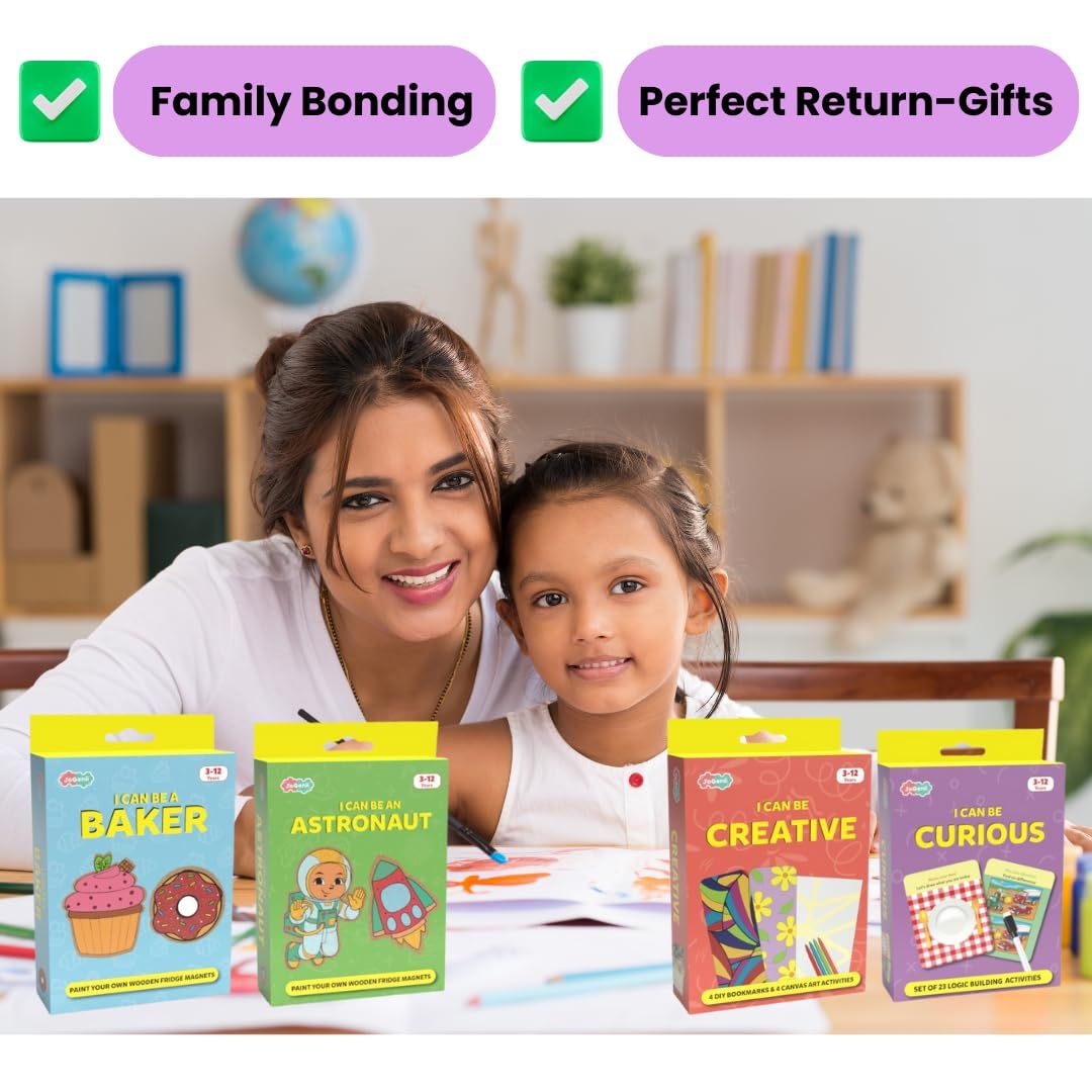 JoGenii I Can Be Curious - Mini Kit with 23 Reusable Games Ages 3-99 | Return Gift, Travel Friendly