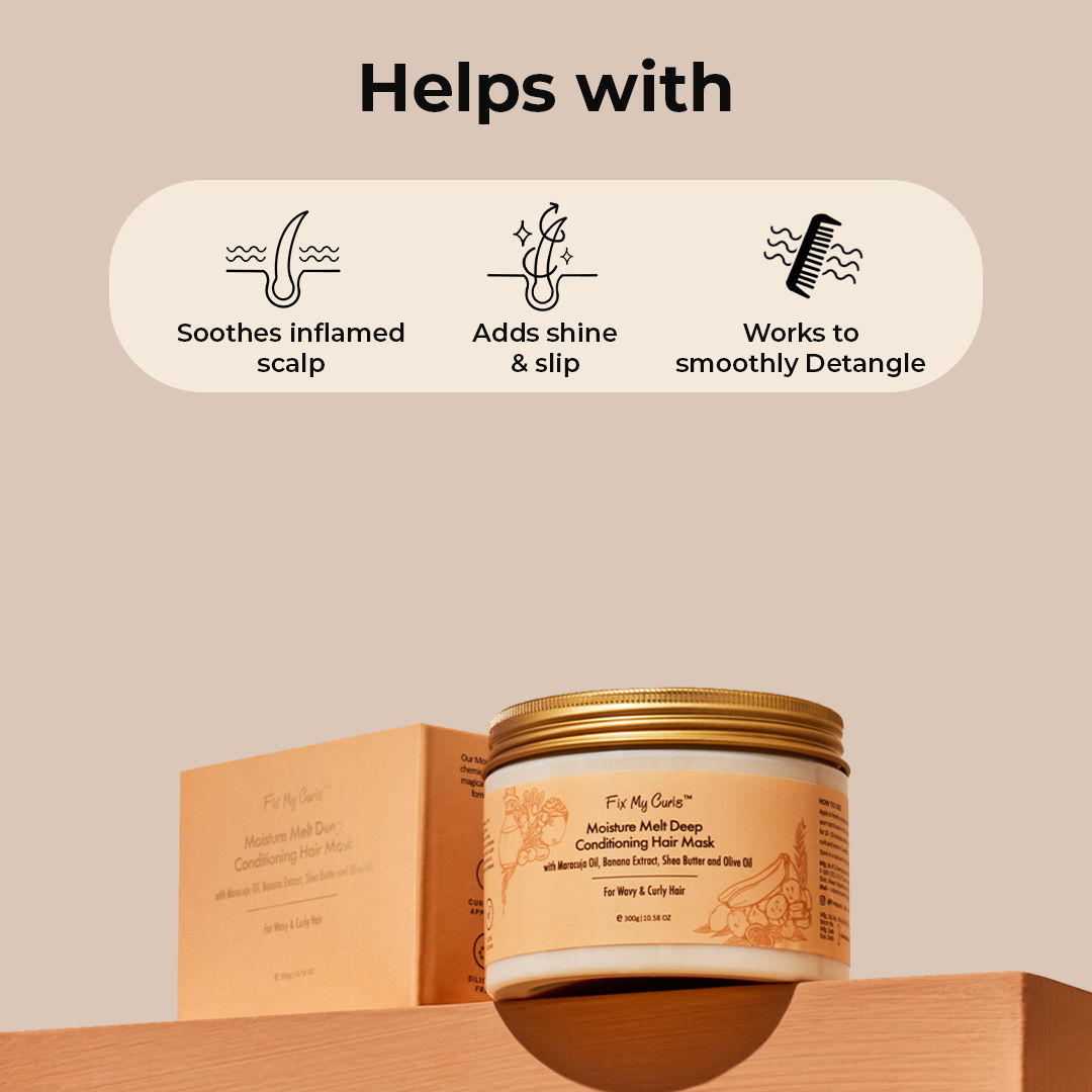 Fix My Curls Moisture Melt Deep Conditioning Hair Mask For Curly And Wavy Hair