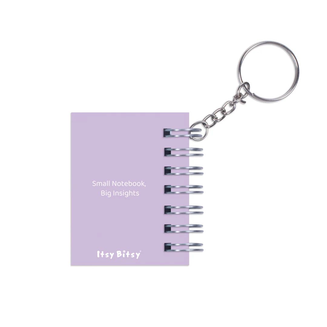 Itsy Bitsy Key Chain Notebook Bee Happy L6.8 x W5.3cm 70gsm 80pages 1 Book Lb