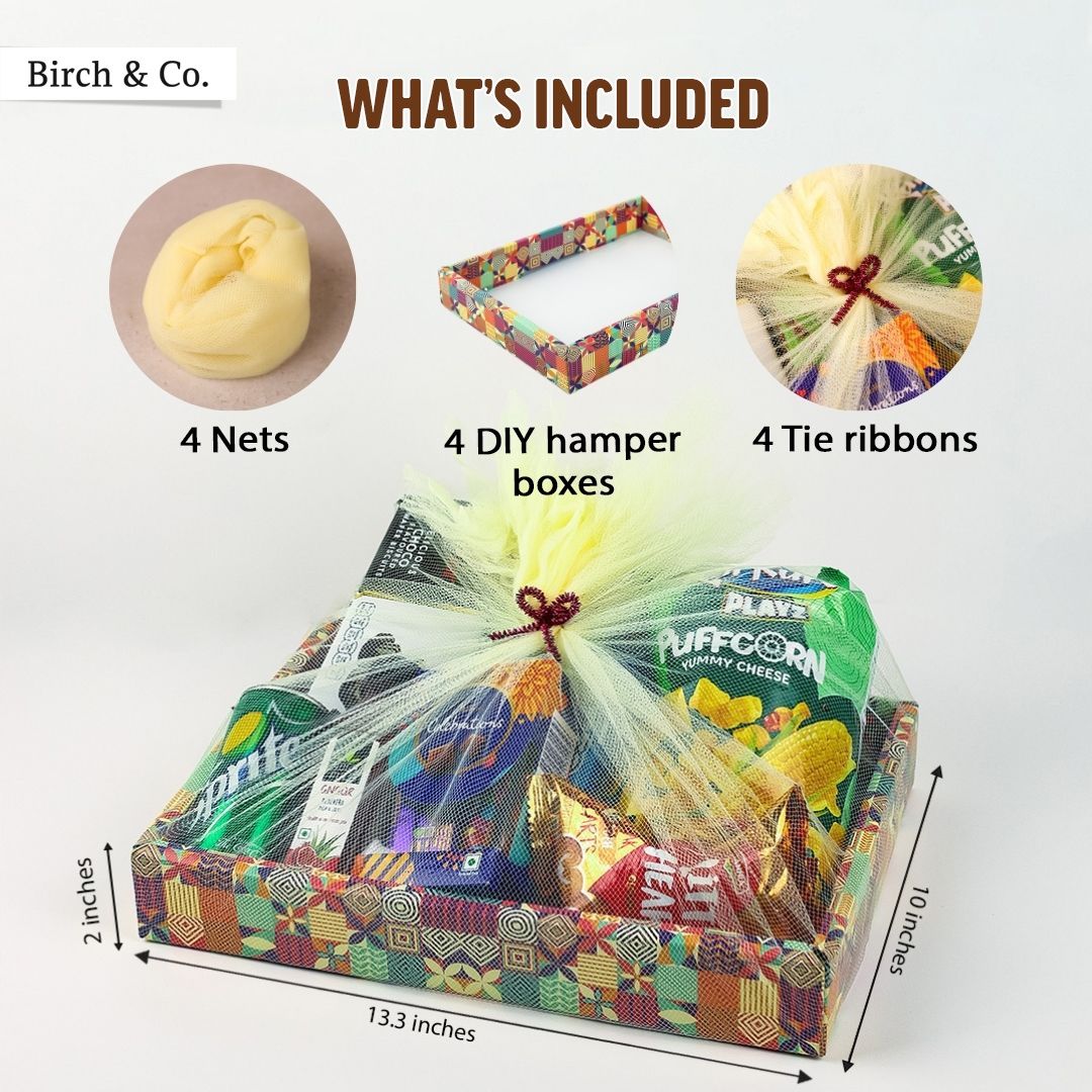 Birch & Co. Hamper Box | Multicolour | Pack of 4