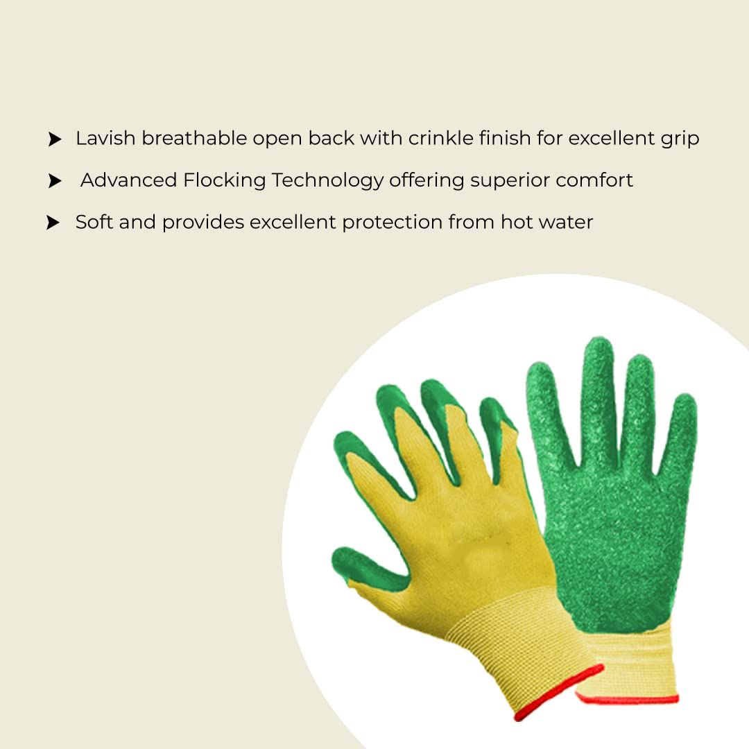 TrustBasket Reusable, Heavy Duty Garden Hand Gloves 2 Count (Pack Of 1) (Colour May Vary)