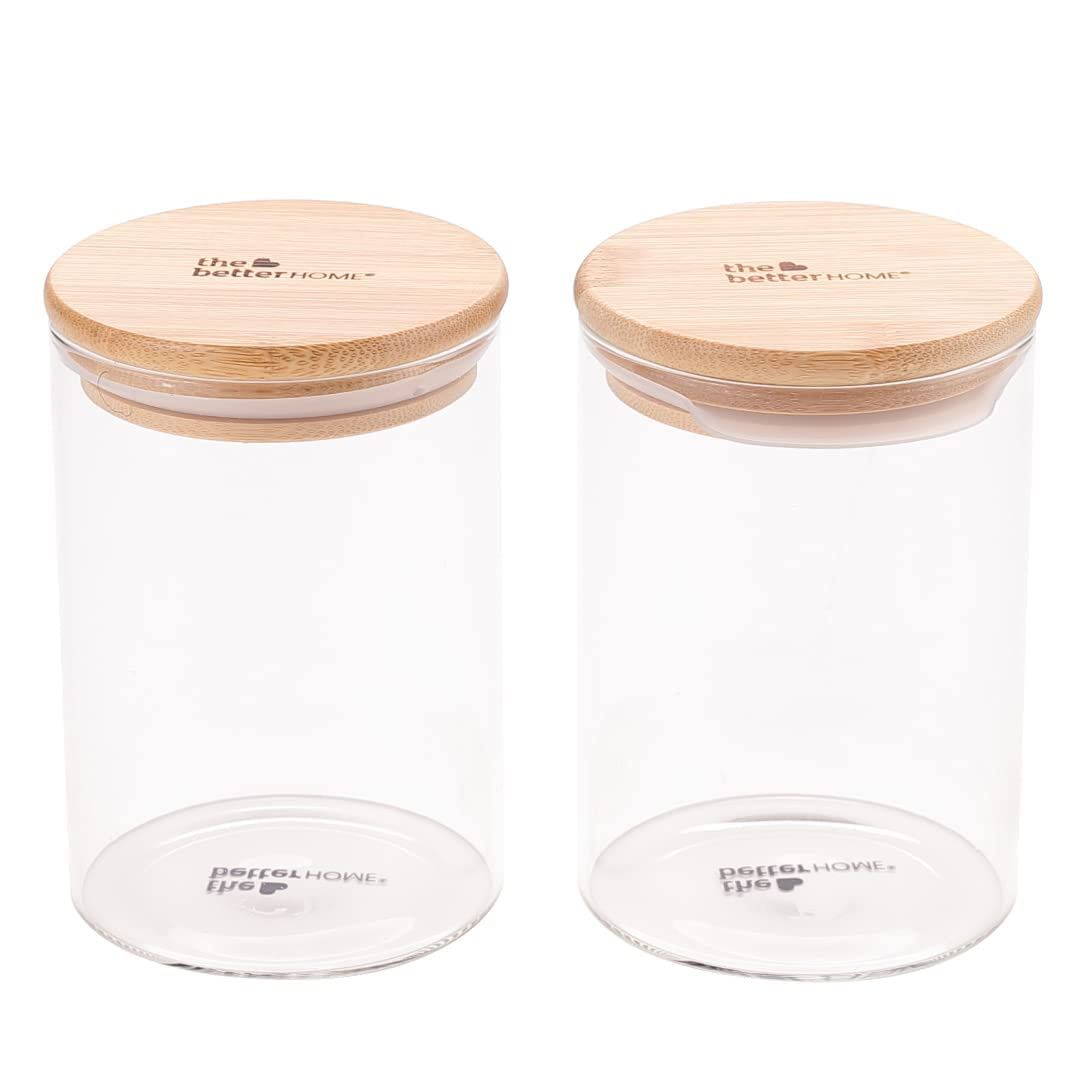 The Better Home Rectangle Borosilicate Jars 600Ml (Pack Of 2)