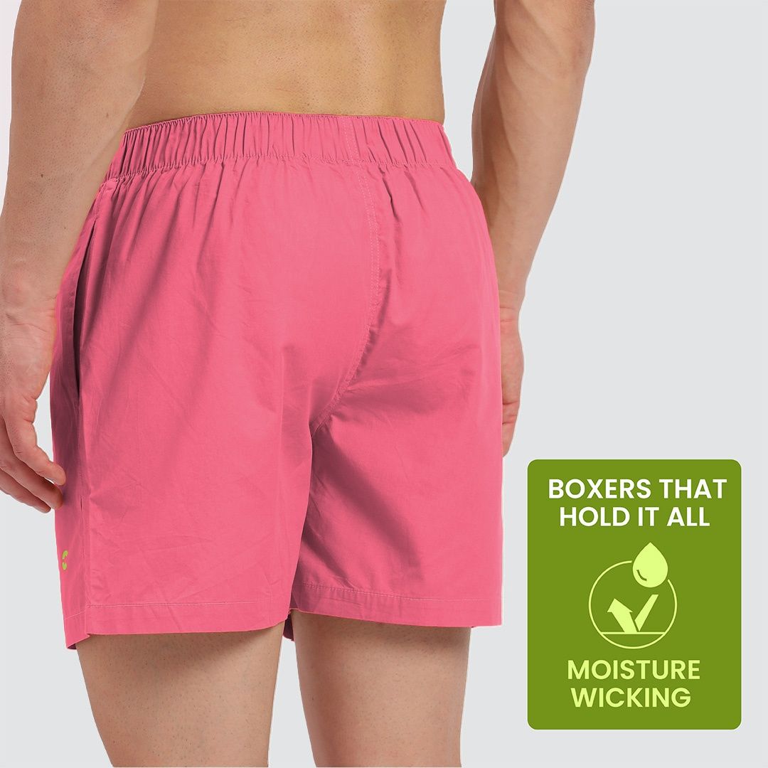 Freecultr Men s Silky Soft | All Day Boxer Shorts with Dual Deep Side Pocket | Peach - L