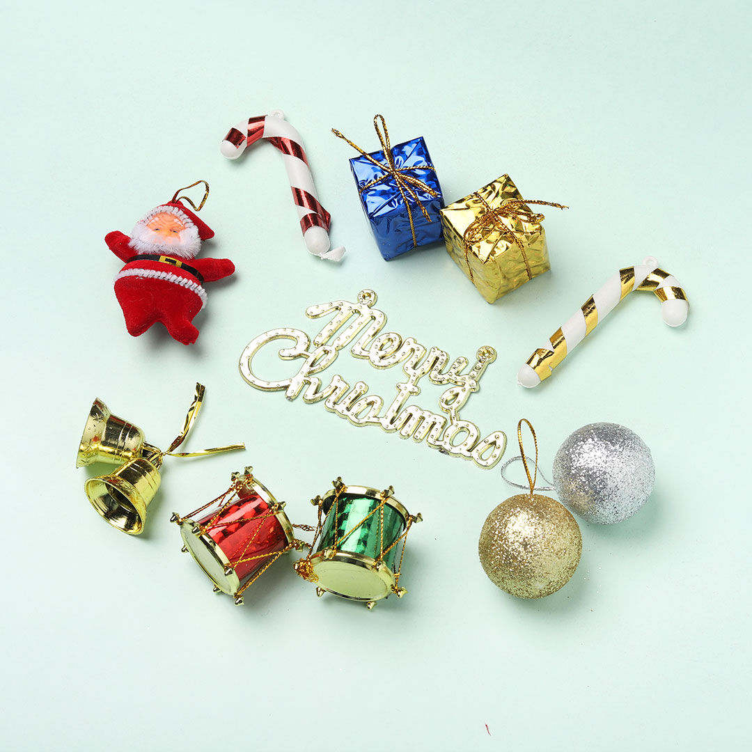 Gullak Christmas Assorted Decoration Set For Tree - Medium