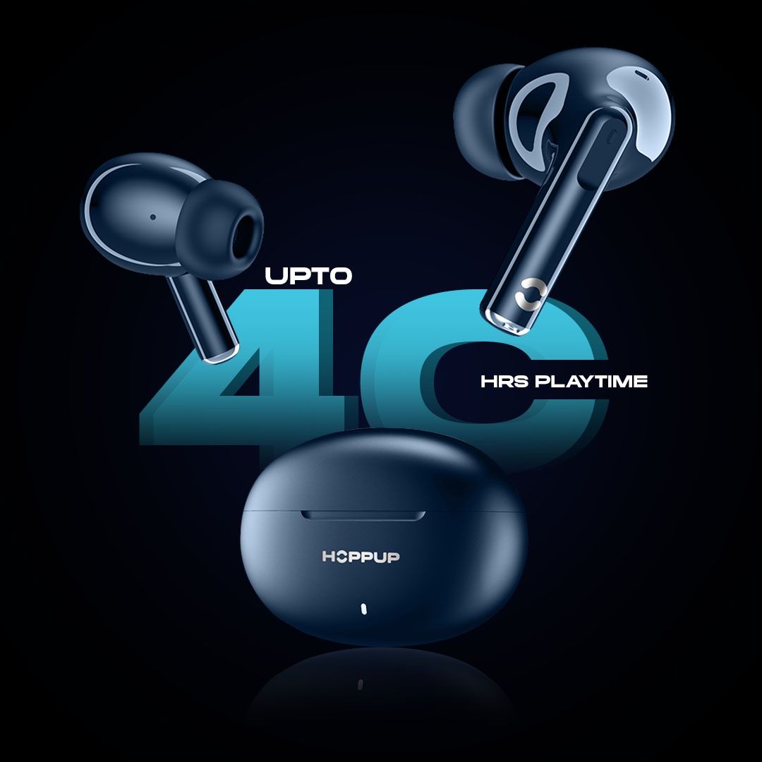 Airdoze S40 Earbuds With 13Mm Drivers, 40H Playtime,Enc & Type-C Bluetooth Gaming Headset(Blue)