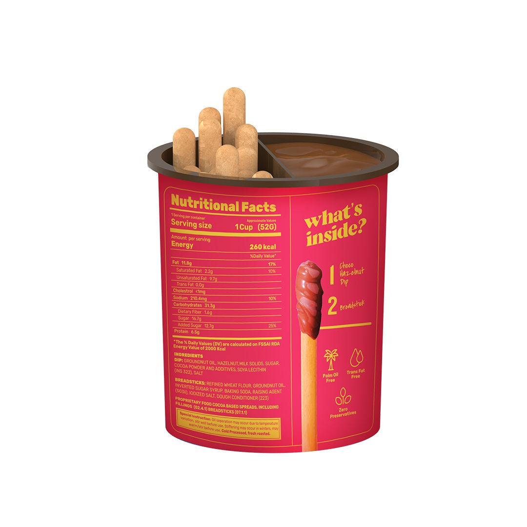 Beanly Hazelnut Choco Dips | Box | Artificial Colour-free and Flavour-free | 52 g
