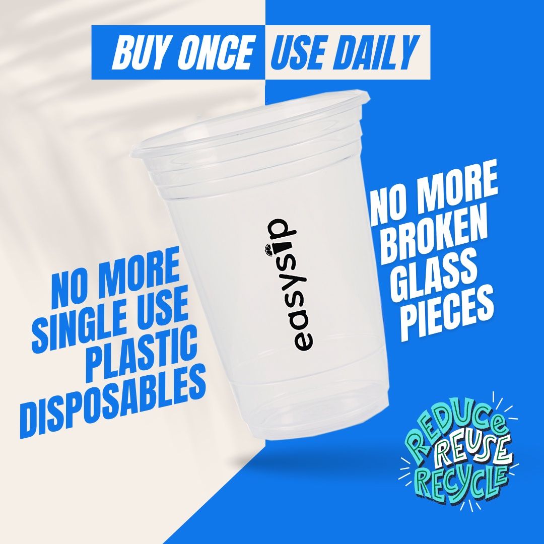 Easysip Transparent Premium Drinking Reusable Glasses | Set Of 6