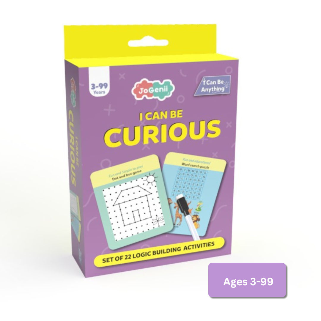JoGenii I Can Be Curious - Mini Kit with 23 Reusable Games Ages 3-99 | Return Gift, Travel Friendly