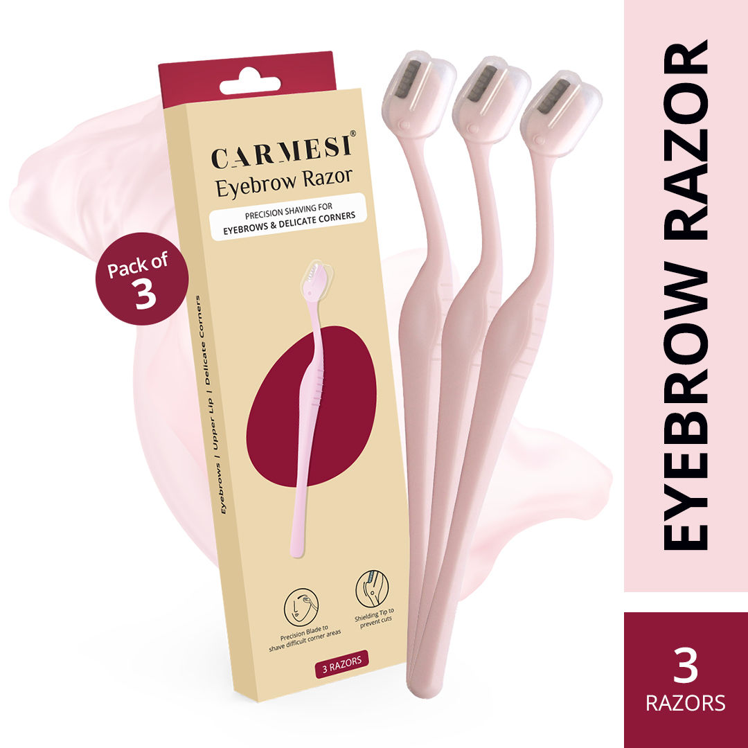 Carmesi Eyebrow Razor | For Salon-Like Eyebrows | Safe And Hygienic | Pack of 3