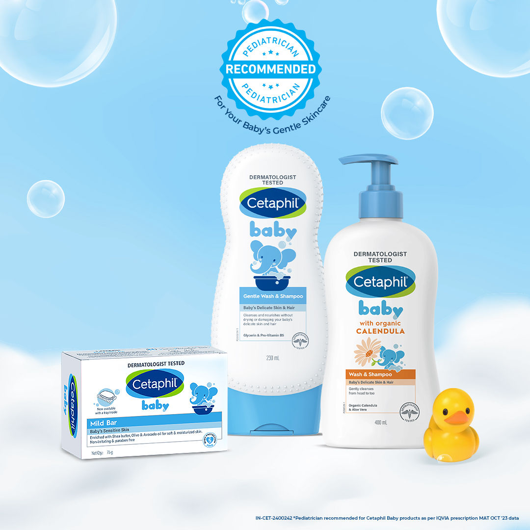 Cetaphil Baby Mild Bar Soap For Kids | White | 1 month - 5 years