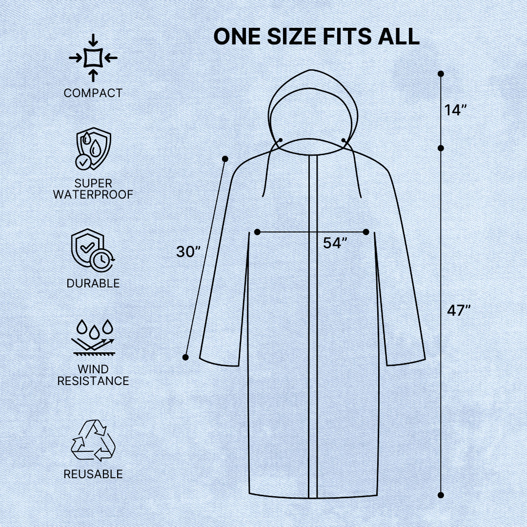 Citizen EVA Raincoat Poncho - Grey-CP04