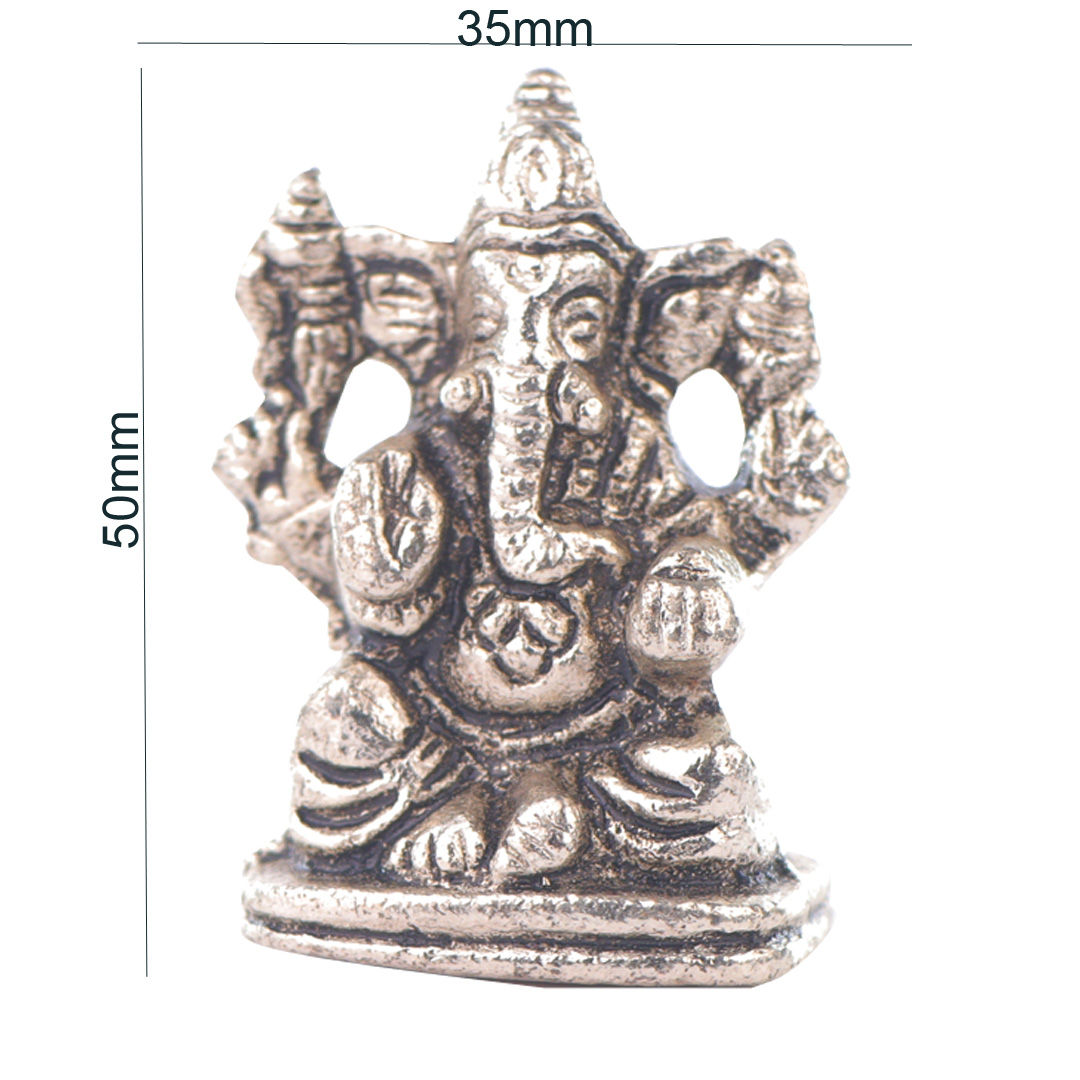 Devnidhii Ganesh Ji Idol in Gold Polish Small Size