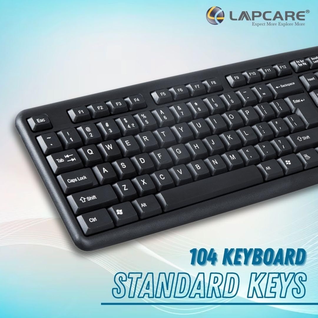 Lapcare Alfa Keyboard 3 Usb 2.0 Adjustable Kickstand Capslock Indicator & 104 Keyboard Standard Key