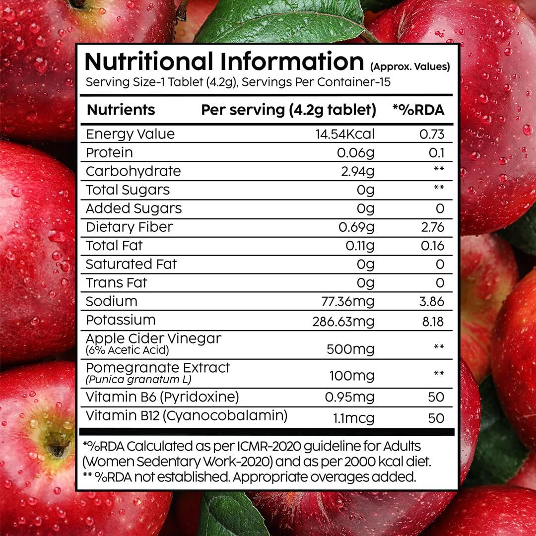 Plix Apple Cider Vinegar Effervescent Tablets With Mother - No Added Sugar | Assorted