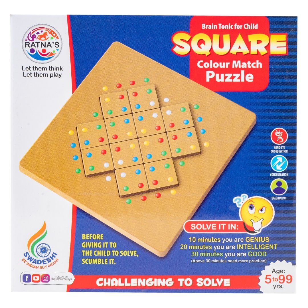 Ratna's Square Colour Match Puzzle | Assorted