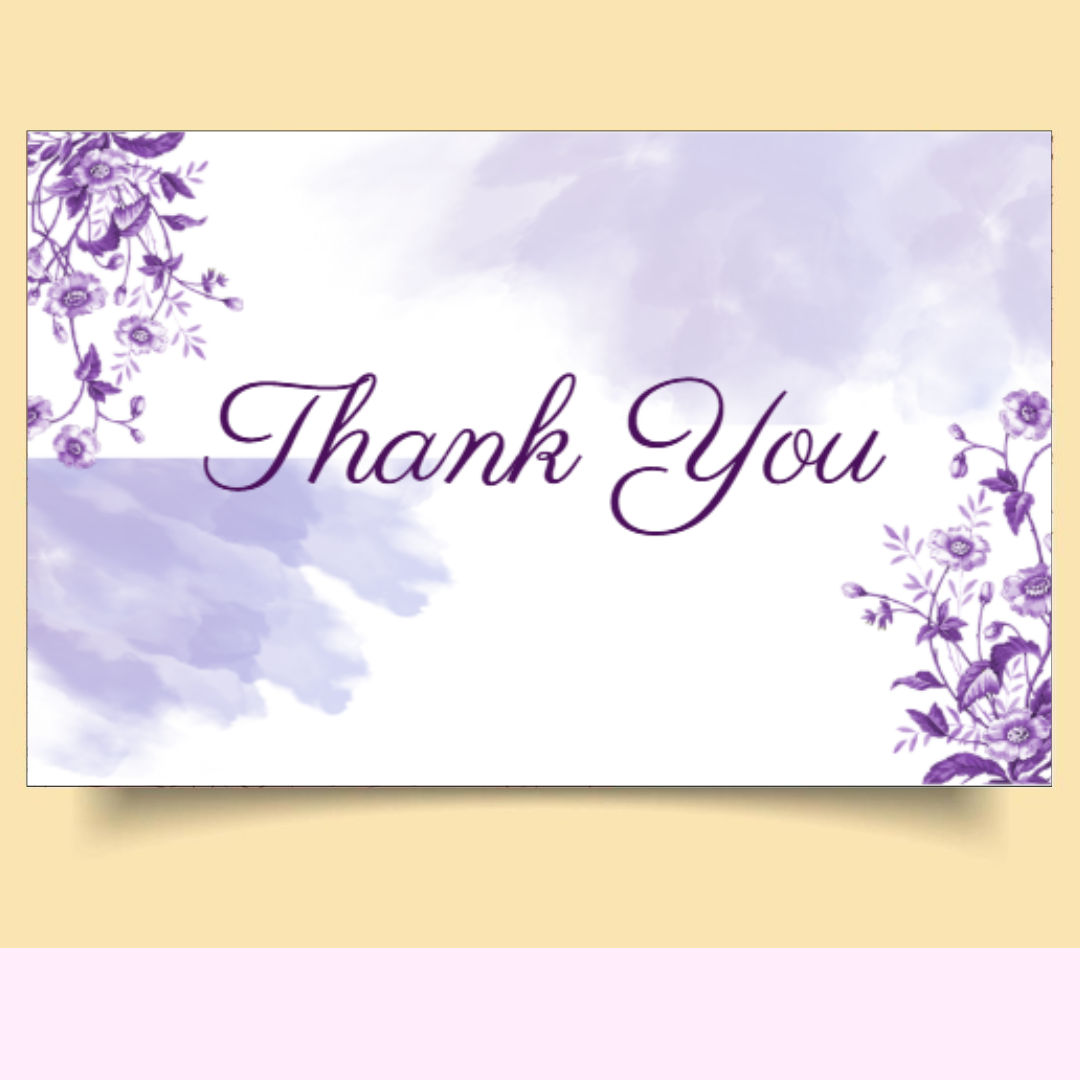 Let's Vybe Thank You Card - Pack Of 10