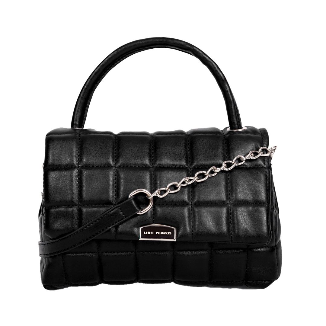 Lino Perros Women's Satchel | LWHB02492 | Black