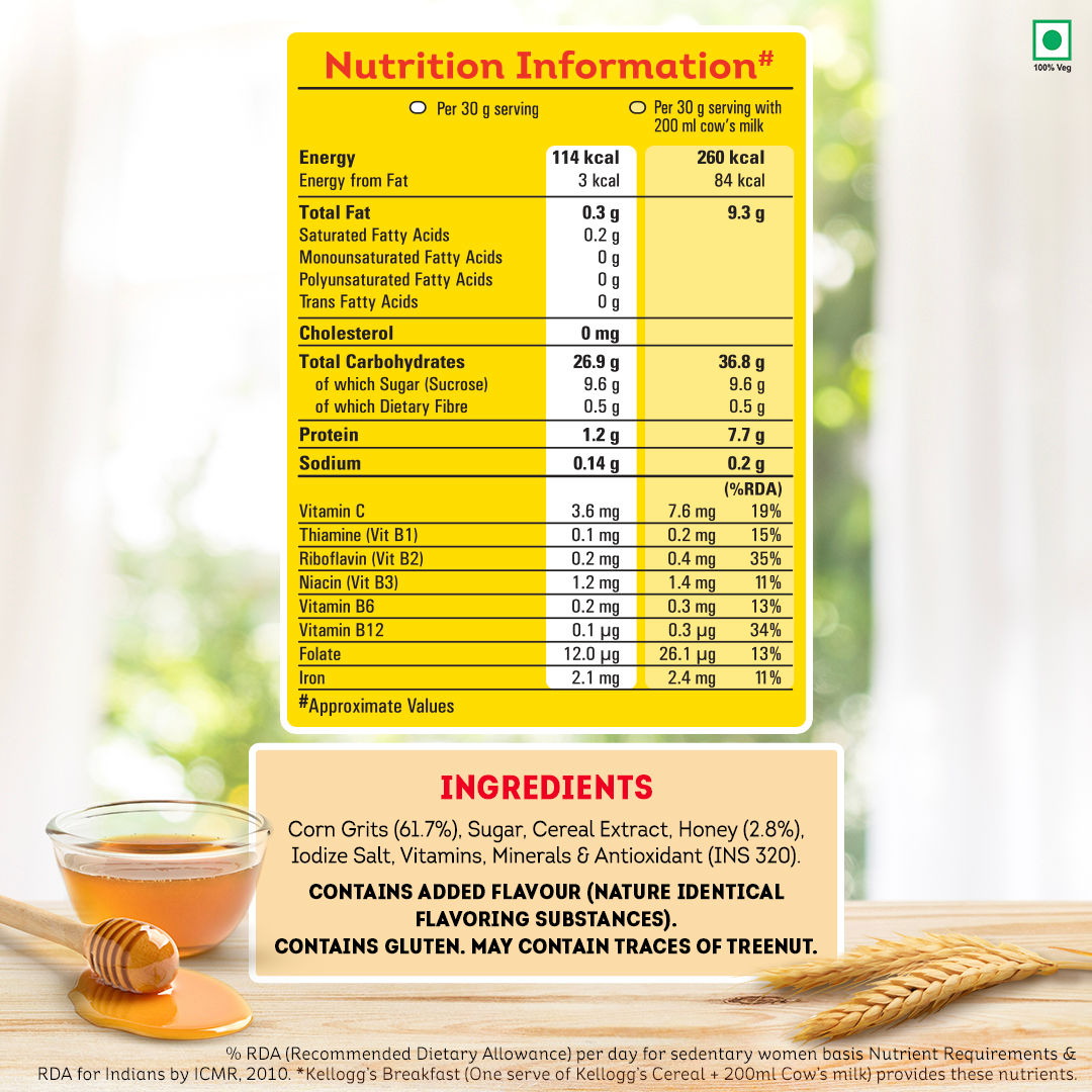 Kelloggs Corn Flakes With Real Honey