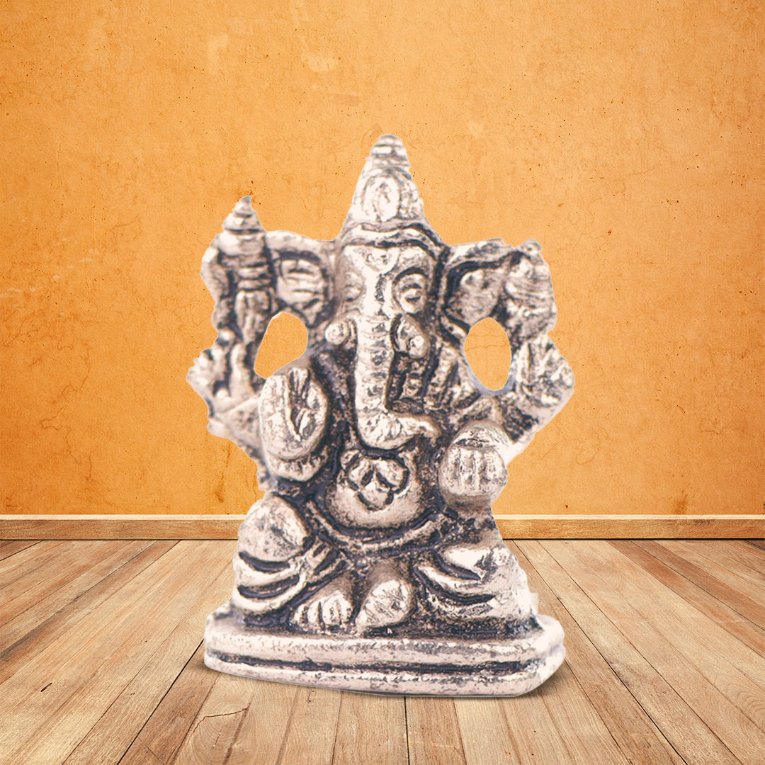 Devnidhii Ganesh Ji Idol in Gold Polish Small Size