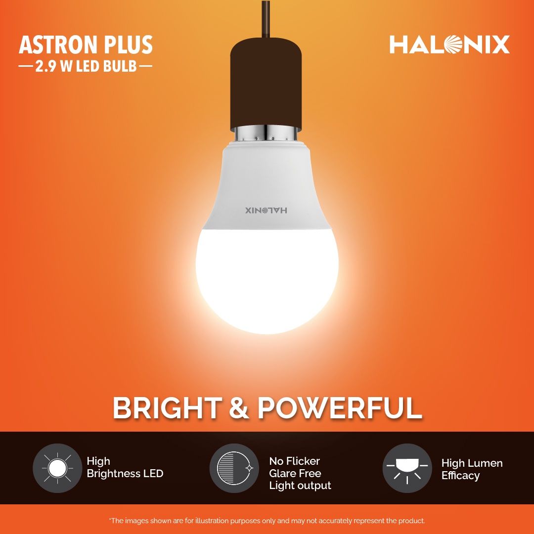 Halonix 2.9W White Led Bulb | B22 Base Holder